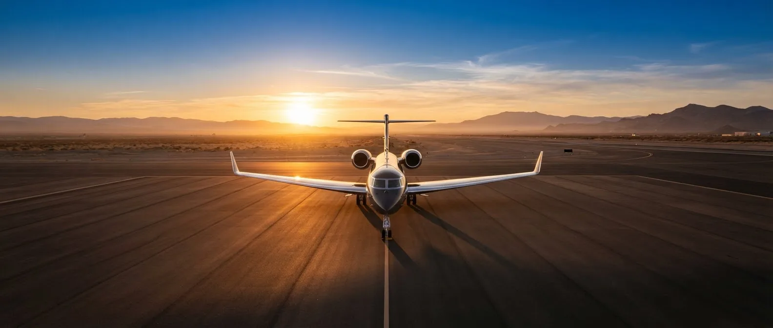Luxury travel at golden hour